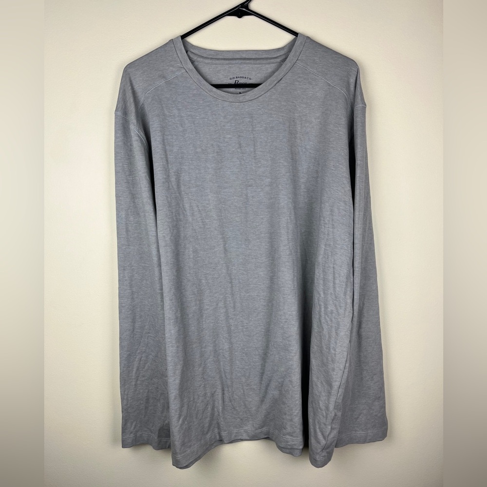 G.H. Bass & Co. Light Gray Long-Sleeve Crew Shirt 2XL